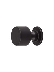 Lily Cabinet Knob - 1 inch Diameter in Flat Black.